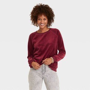 NWT Women's Knox Rose Soft Rib Knit‎ Cuffed Long Sleeve Sweatshirt